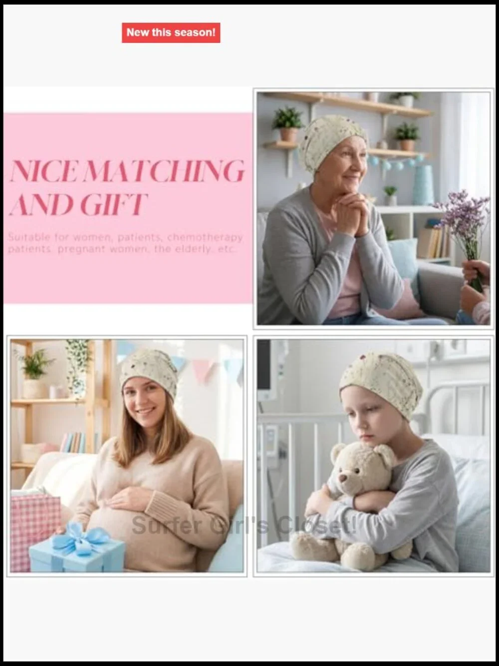 Slouchy Beanie Hat Stretch Soft Chemo Cap Cancer Headwear for Men Women Girls